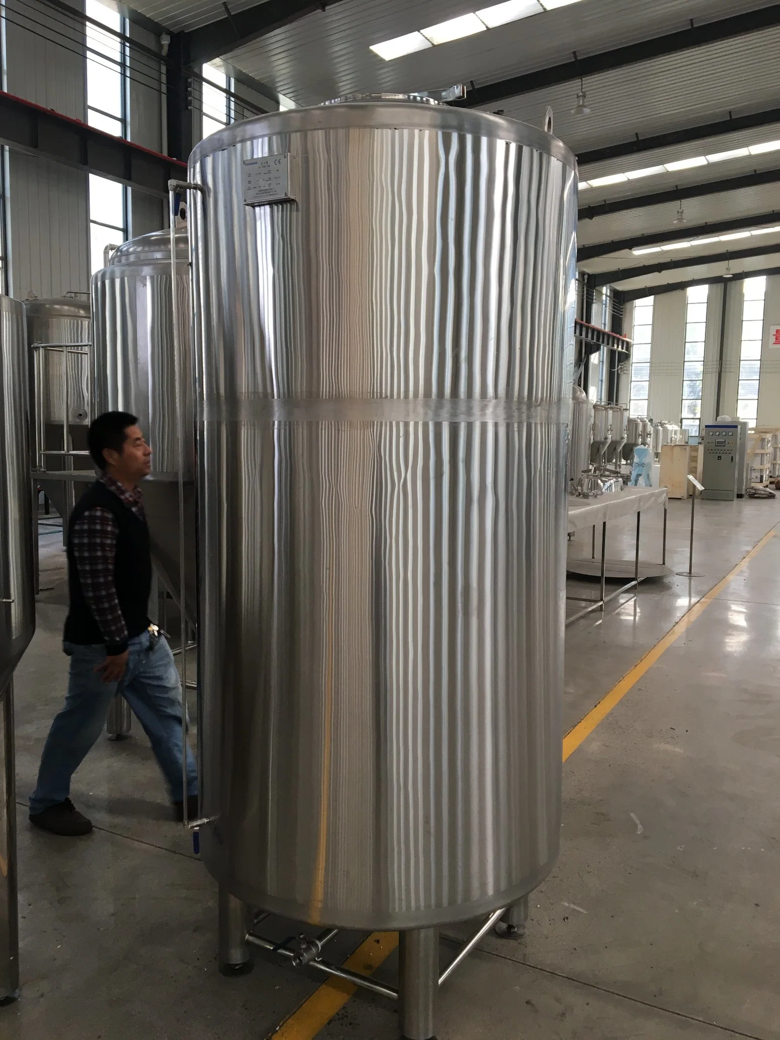 4000L Stainless Steel Ice Water Tank Glycol Tank for Beer Tank Cooling