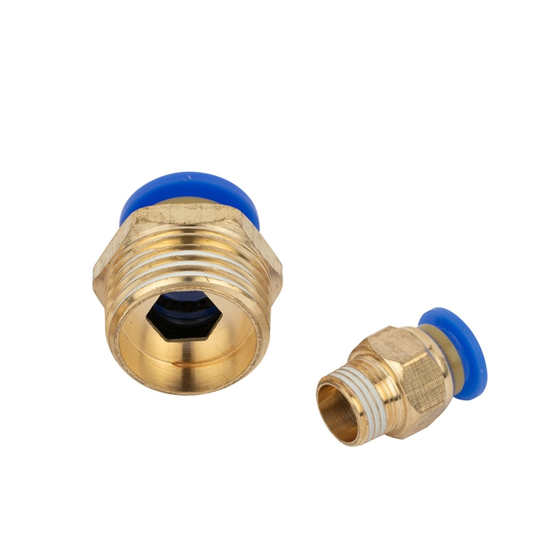 PC Quick Coupling Eternal Thread Straight Through Pneumatic Tracheal Quick Coupling