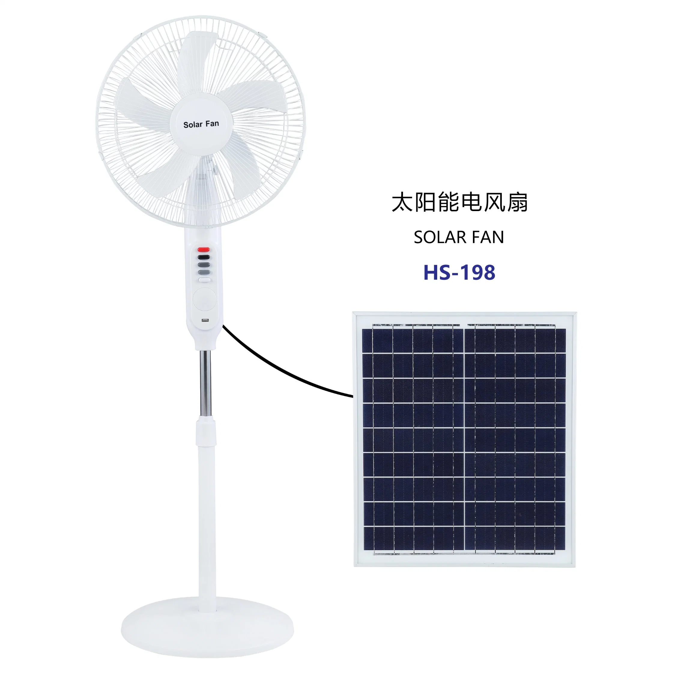 Yaye Solar Fan CE Factory Supplier Manufacturer Outdoor AC/DC Adapter Portable Rechargeable Power Stand Table Panel 16 Inch Fan with USB Multi- Function Output