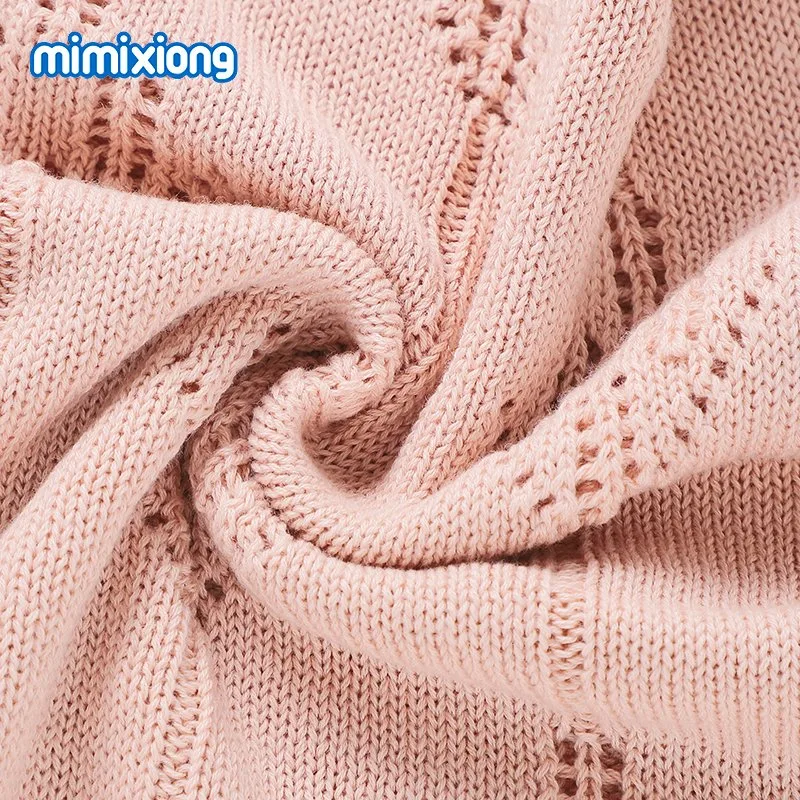 Mimixiong Home Pattern Baby Knitted Throw Blanket Travel and Hospital Blanket