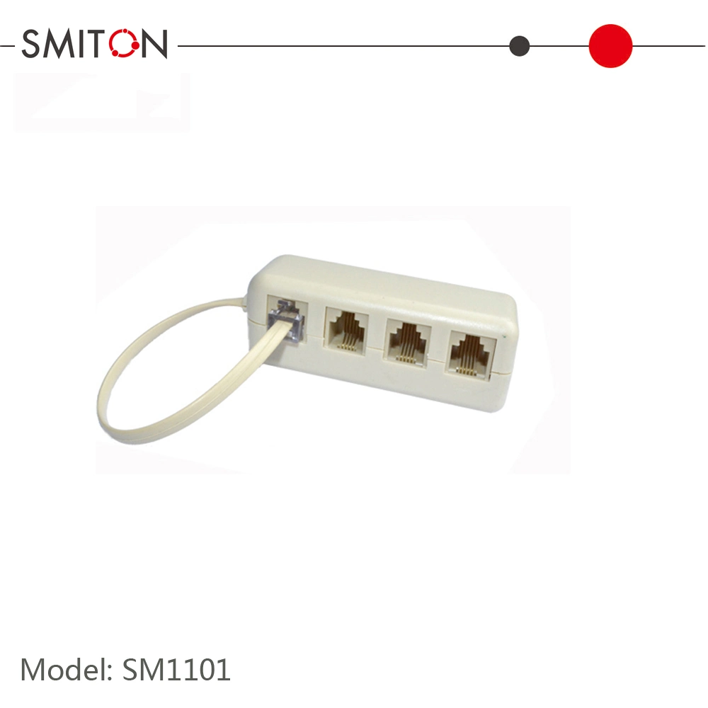 4 Ports Rj11 Male to 4 Female Extension Cable