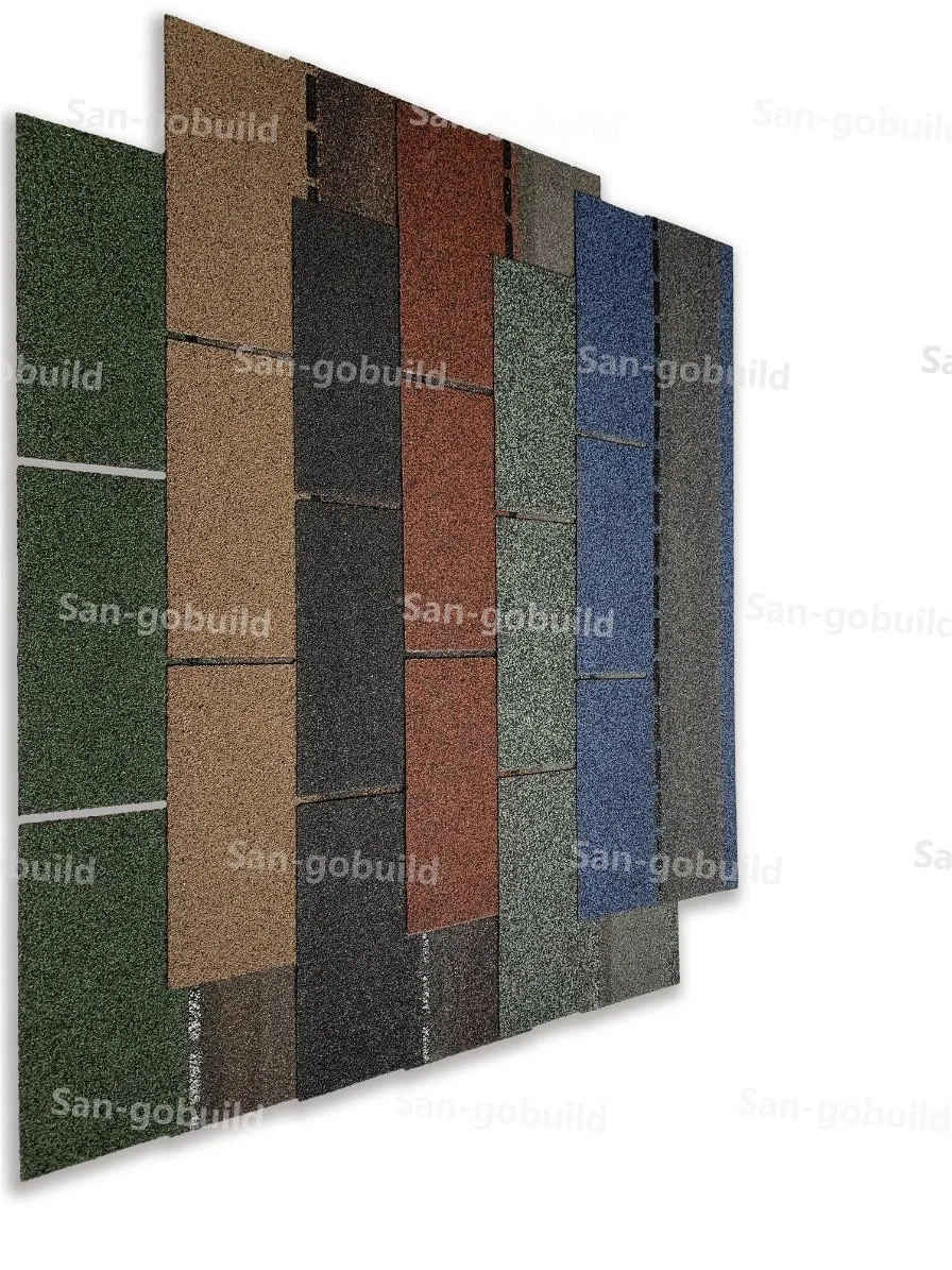 Modern Building Material Natural Stone Chips Covering Fiberglass Roof Shingles Asphalt Roofings