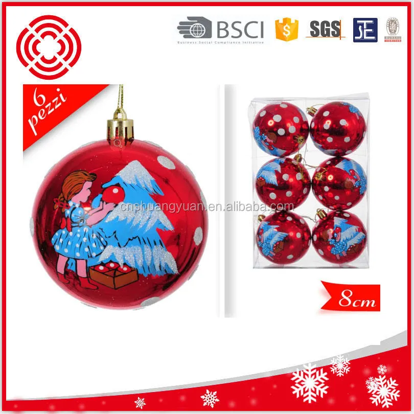 Christmas Tree Decorations Hanging Ornaments Plastic Balls