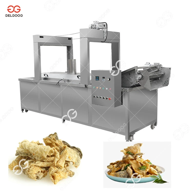 Gas Heizung Kontinuierliche Schweinefleisch Haut Snack Lebensmittel Fritteuse Huhn Nugget Fritteuse Chinchin Fritteuse Hühnchen Nugget Erdnuss Frittiermaschine