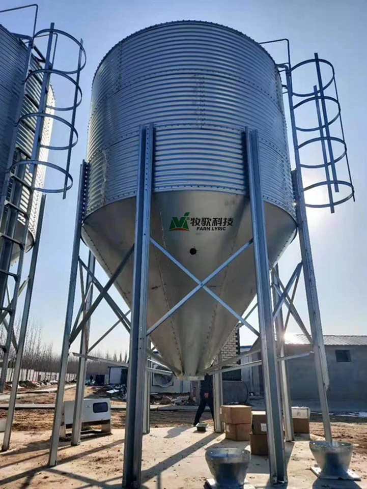 Poultry Farm Auger Feeding Equipment Feed Storage Silo