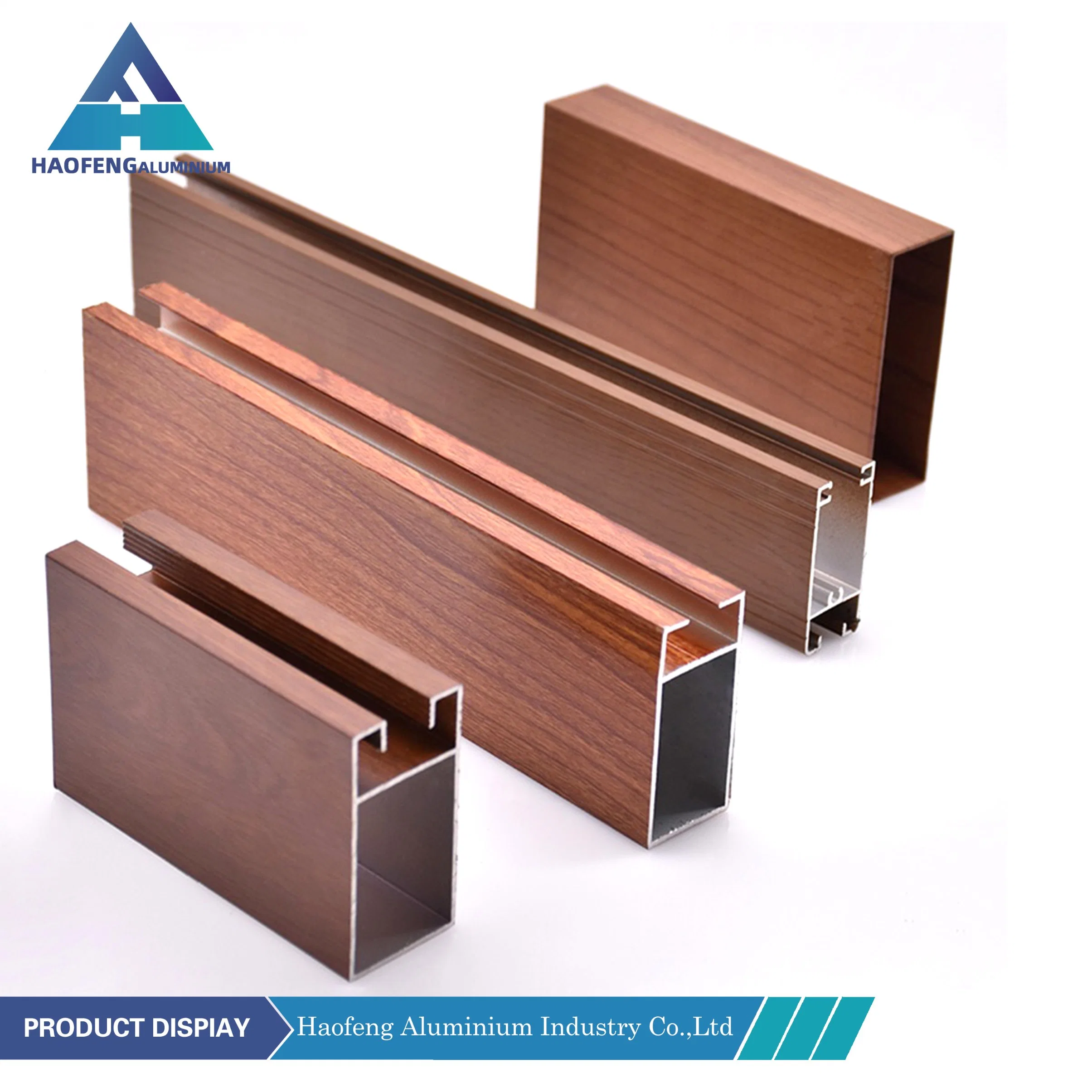 Wooden Color Extrusion Profile Square Shape Hardness Aluminum Alloy