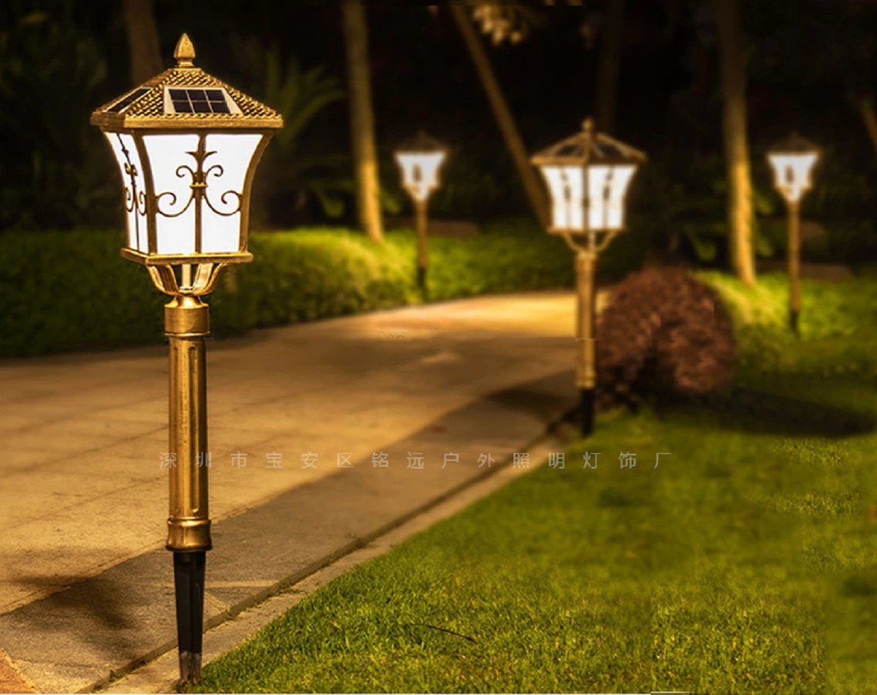 Luces solares para senderos al aire libre, luces solares LED para jardín, luces solares impermeables para césped, patio, jardín, camino Esg17322