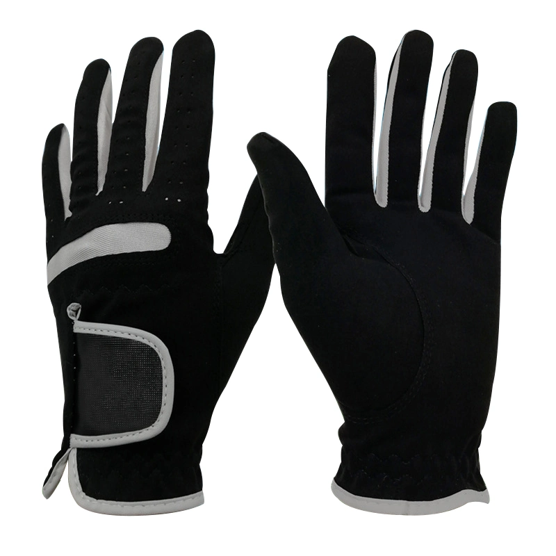 Guantes de golf Antislip de tela de la mano izquierda con logotipo de golf personalizado Guante