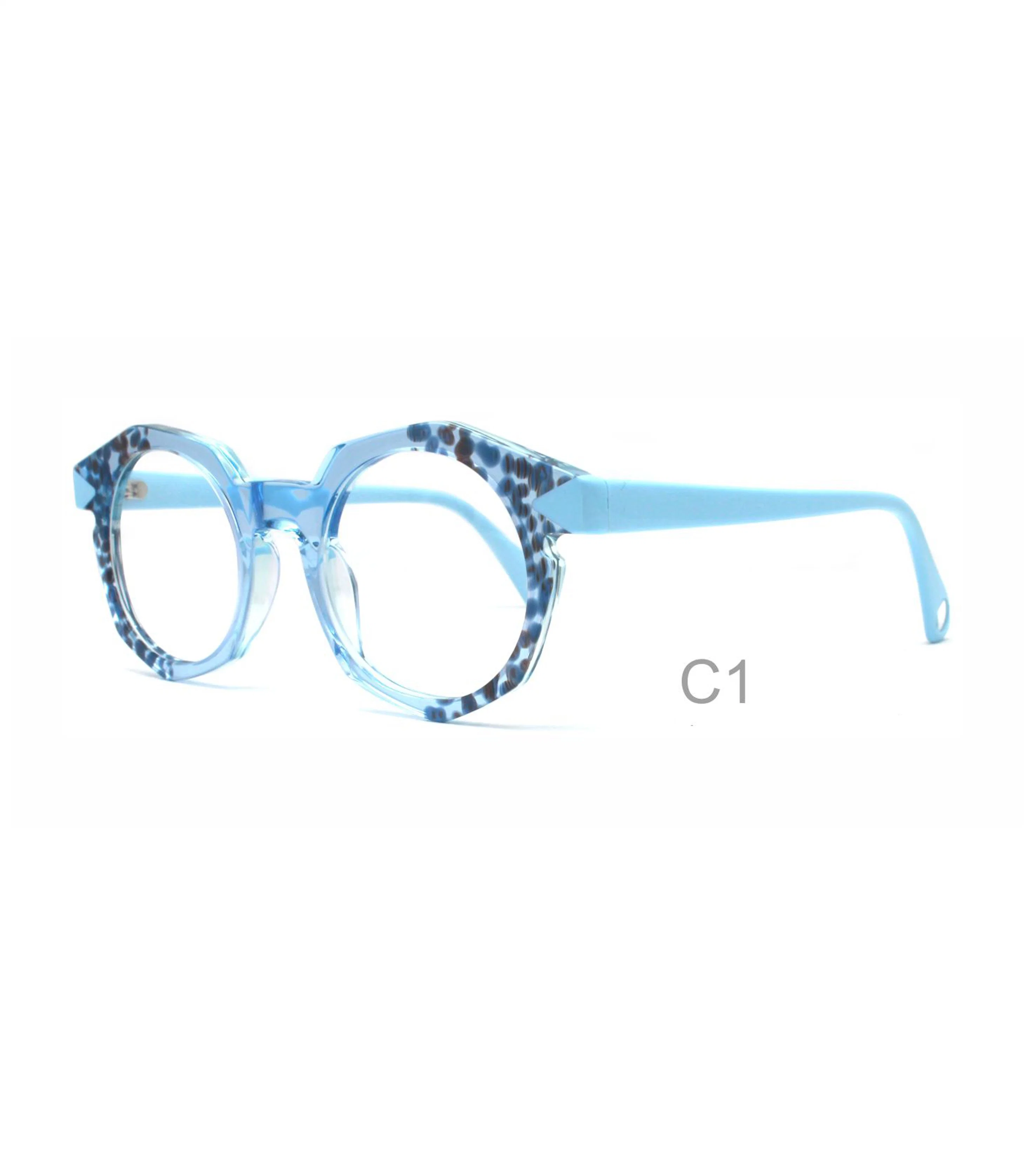 Women Geometric Fashion Acetate Lamination Eyeglasses Frames