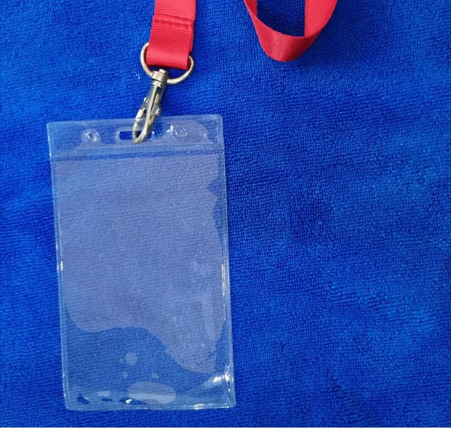 Clear Reusable Name Plastic PVC Badge Holder PVC ID Card Holer