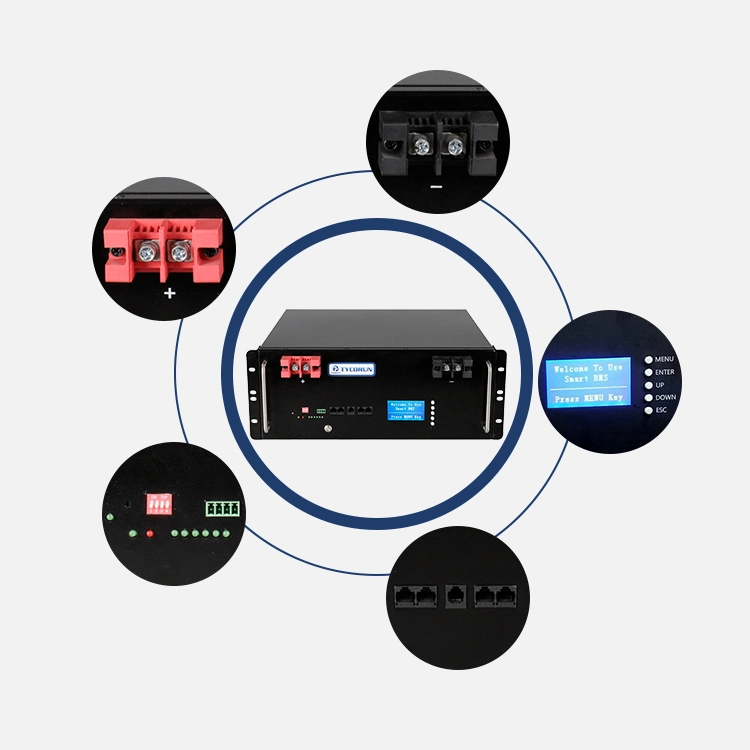 Tycorun 48V100 5kwh 51.2V 48V 100ah Servr Rack LiFePO4 Battery Pack with Smart BMS Lithium Iron Battery for Solar System