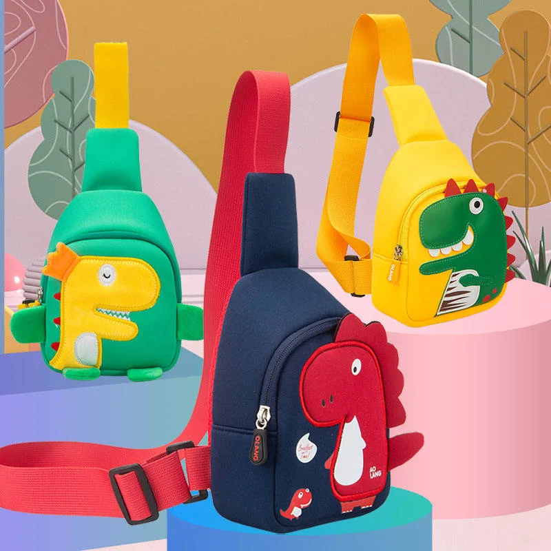 Moda tendências Colégio Bag Cartoon Bonitinha dinossauro bebé airbag torácico