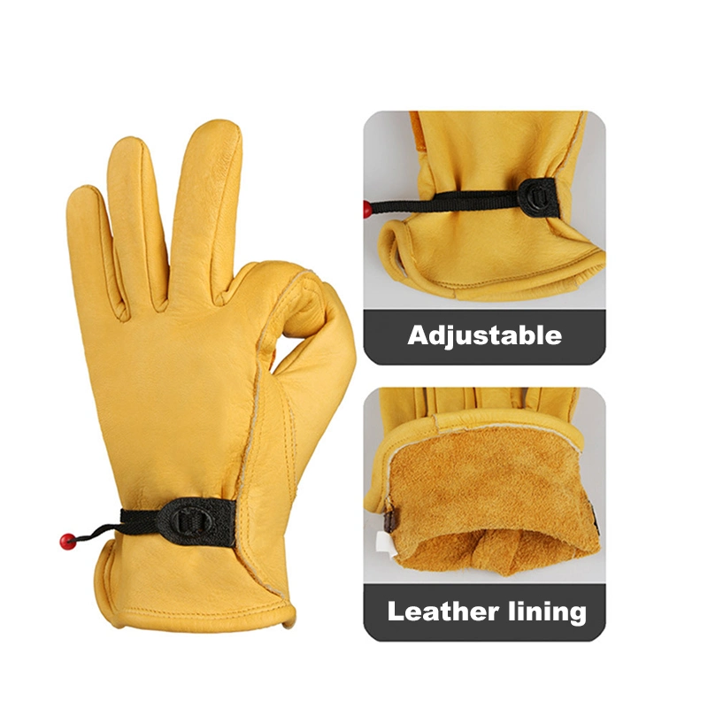 Guante de cuero de color amarillo de la moda de Deportes de la conducción de motocicletas Guantes de cuero Guantes de bicicletas para los hombres 10% de descuento