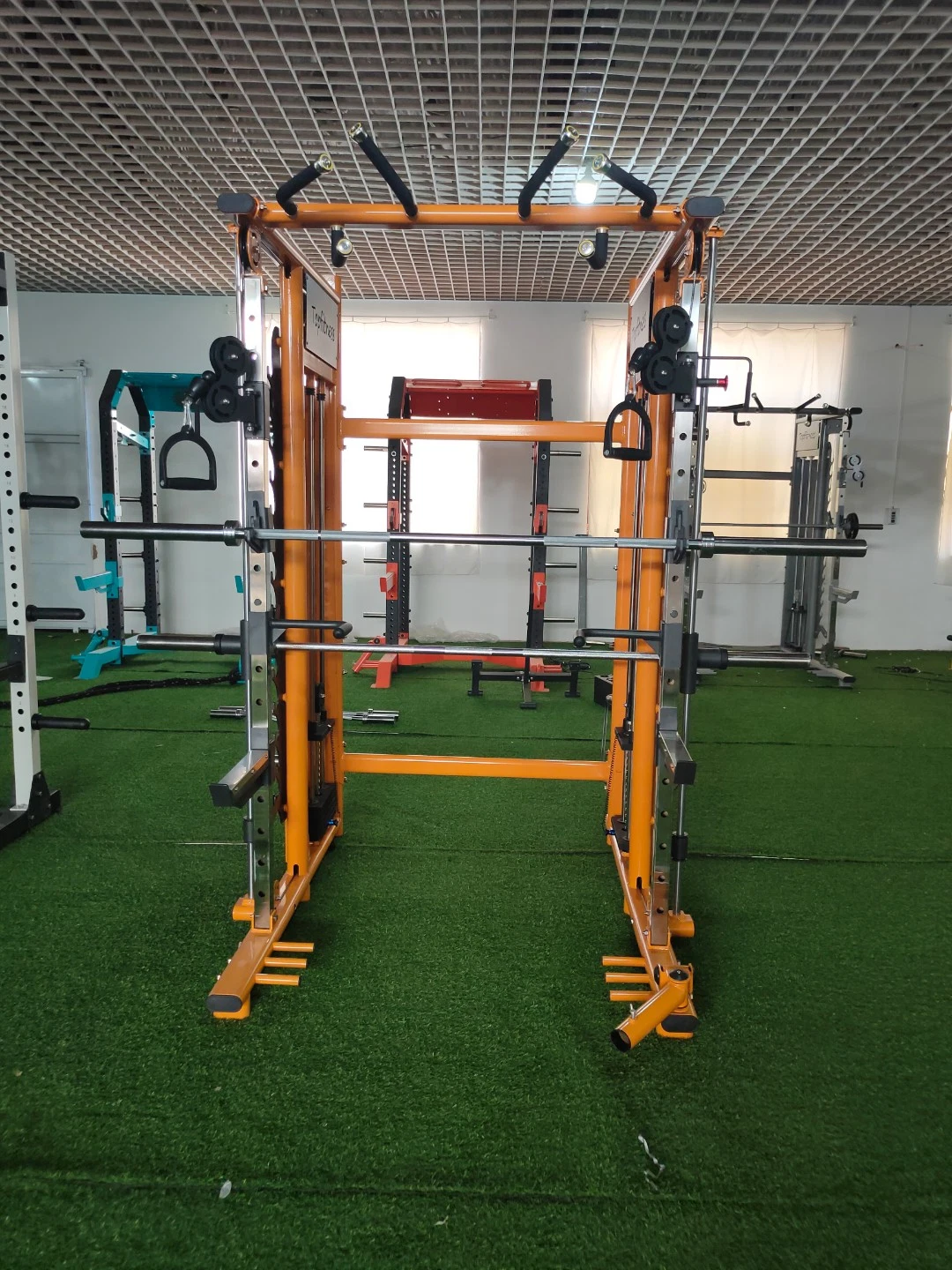 Fitness Multi Functional Trainer Smith Machine & Cable Crossover Gym Equipment