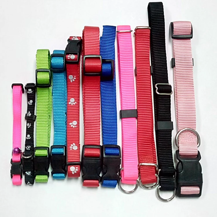 Produits personnalisés en nylon/polyester pour animaux de compagnie imprimés, harnais rétractables pour animaux de compagnie et laisses, laisse de choc personnalisée pour chat et collier de dressage pour chien