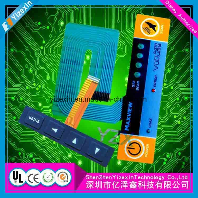 Flexible Silk Screen Printing Panel Control Metal Dome Membrane Switch Circuit