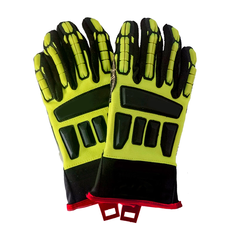 Anti Slip Impact Resistant Protective Safety Working Gloves TPR on Back Gloves for Heavy Work Use