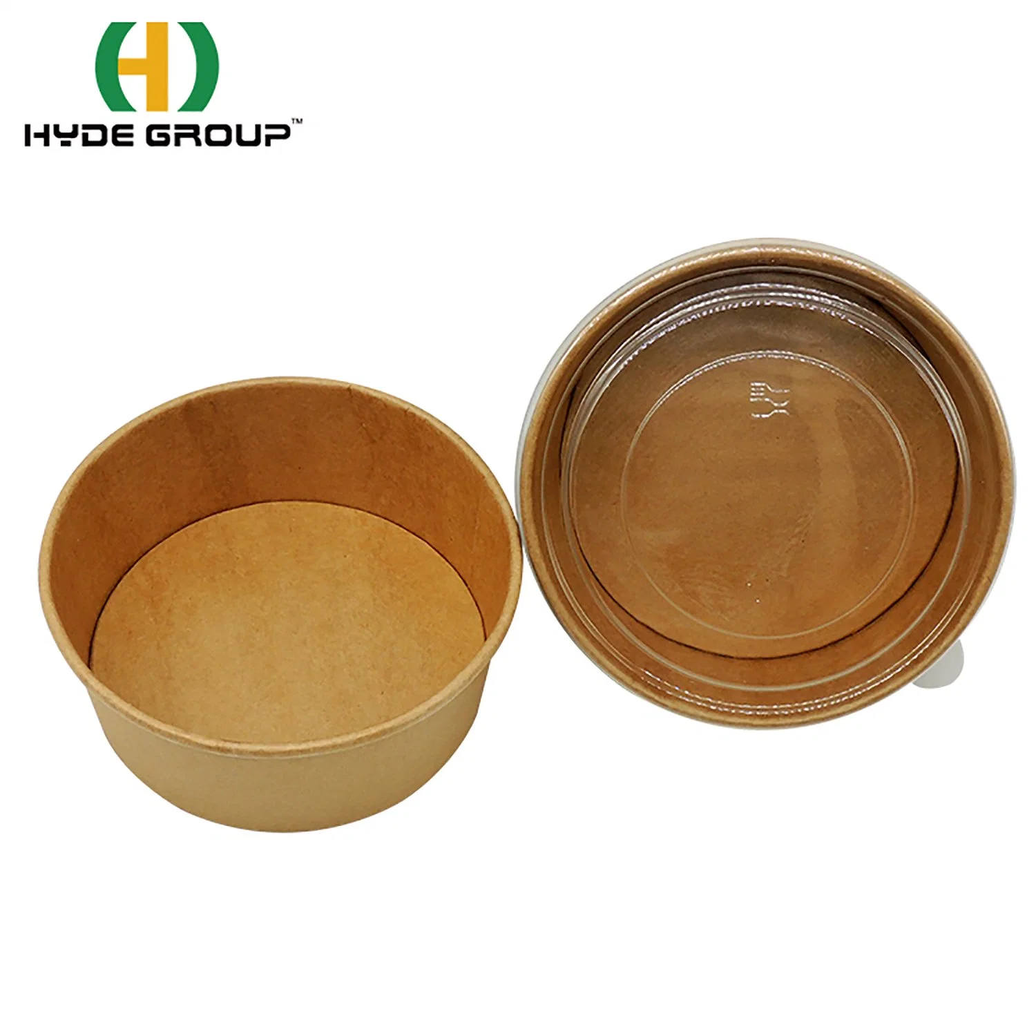 Matt White and Kraft Paper Bowls High Quality Food Packaging Storage Round Salad Bowls