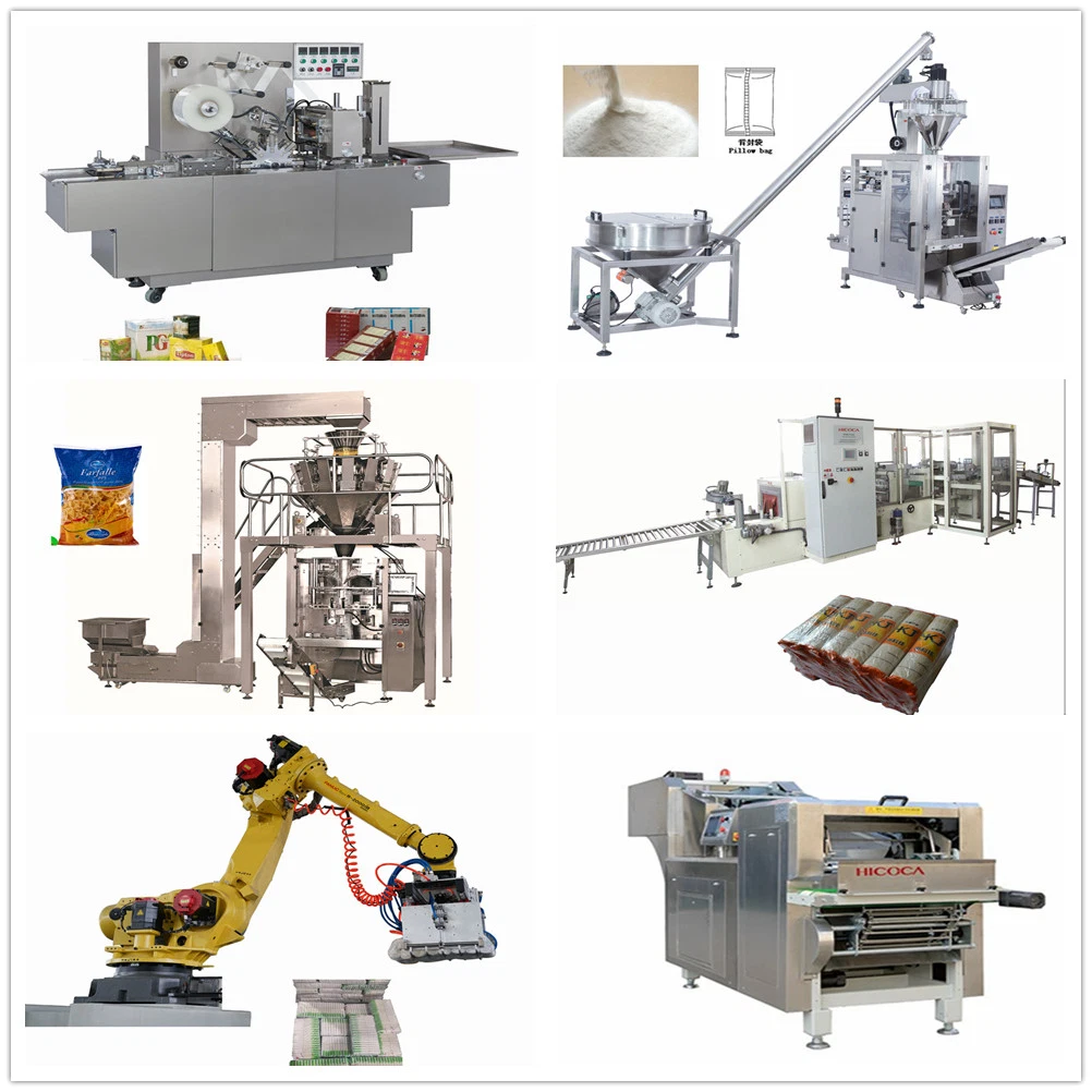 Automatic Carton Pouch Packing Machine with Case Box Sealing Erecting