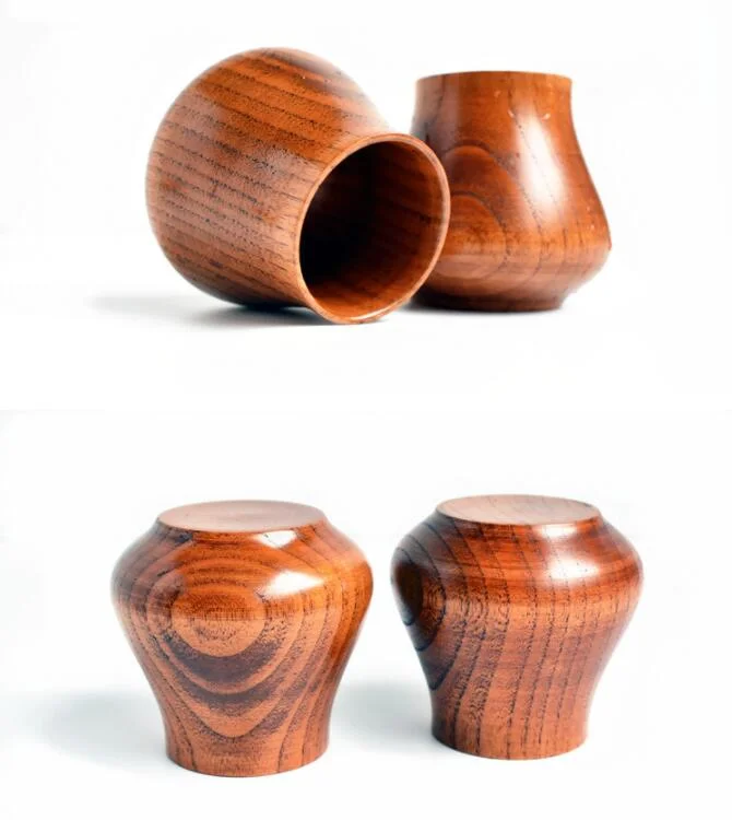 5cm Height Eco Friendly Wooden Jujube Handmade Natural Wine Cup