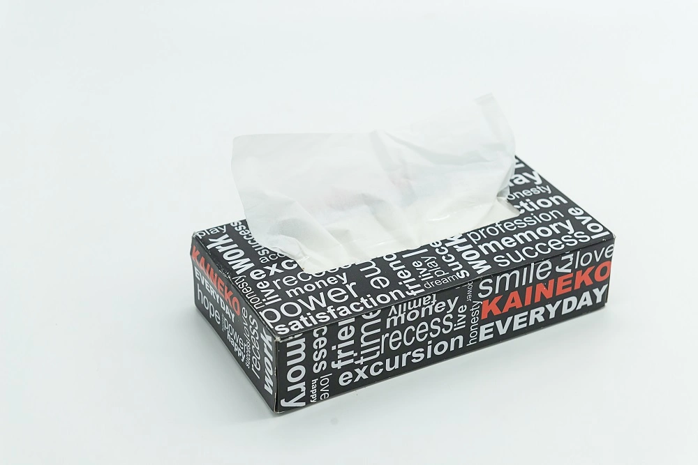 Stylish Black Letter Boxed Tissue Paper Can Be Customized