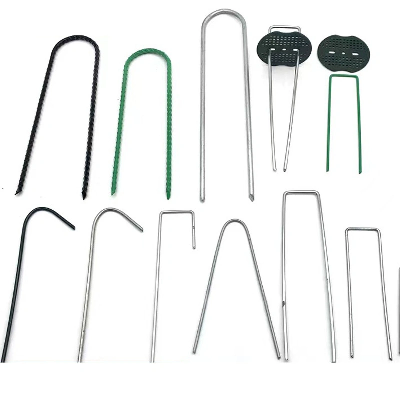 10/15/20cm longueur Mulch Nail résistant à la taille tissu meulé en U Nail Pelouse pour ongles de jardinage pour la fixation de sols en maille de tissu de Weed