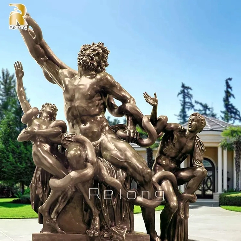 Popular Antique Outdoor &amp; Indoor Brass Arte Ornament Escultura Bronce Laocoon y sus hijos Statues for Sale