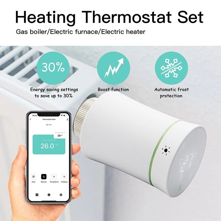 Programmable Google Tuya Zigbee WiFi Wireless Heating Thermostat Trv Home Thermostatic Radiator Valve