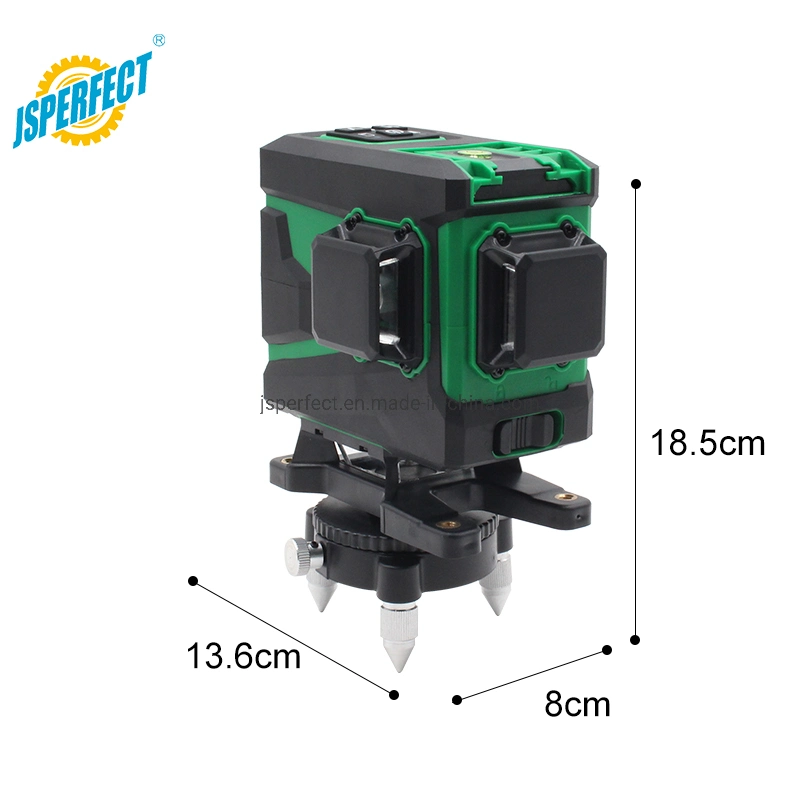 Fábrica Alta precisión 12 líneas Verde Haz 3D láser nivel