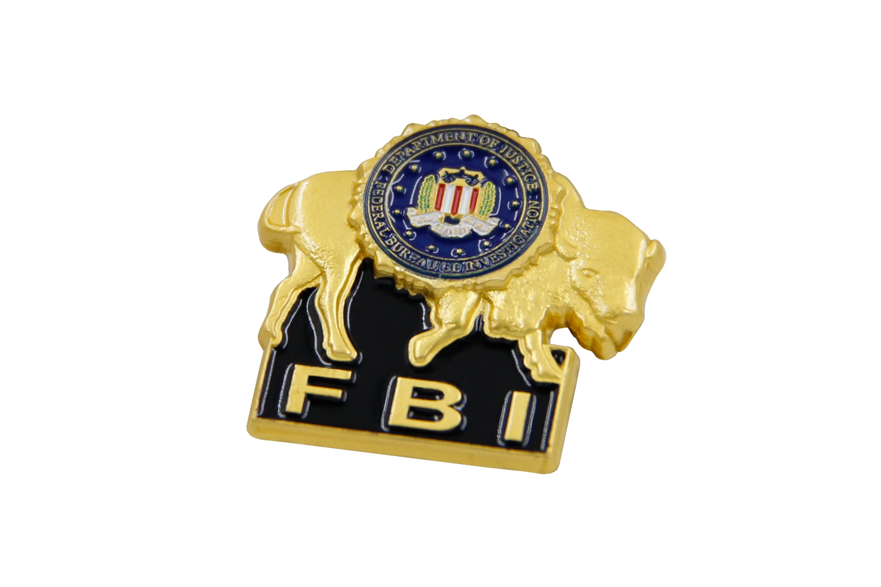 Gold Plating Colorful Fbi Police Badge