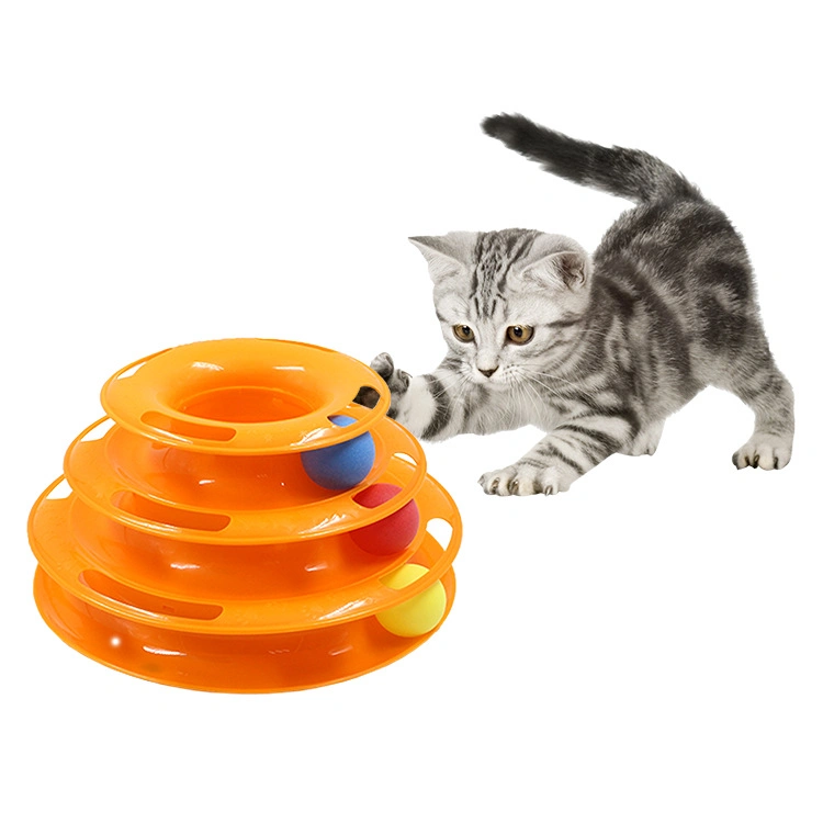 Drôle de jouets pour animaux familiers Crazy Ball se déplaçant de la plaque d'attraction interactive de disque platine platine disque de jeu de chat de jouets en plastique PET