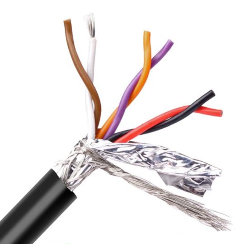 UL2725 Multi Core Shielded Data Transmission Control Cable 26 28 30AWG PVC Insulated Copper Computer Signal Electrical Wire Electric Cable