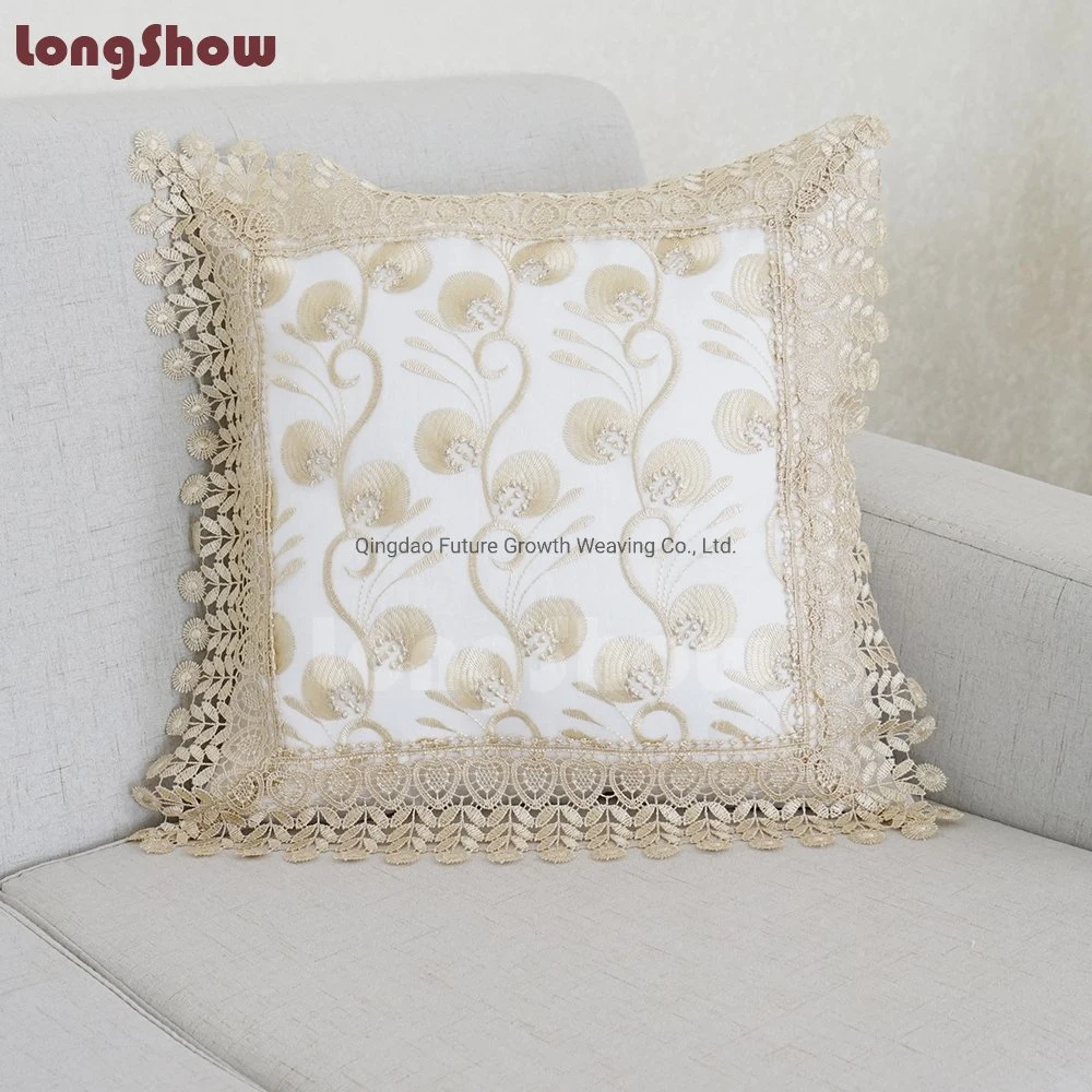 Wholesale/Supplier Lace Home Textile Polyester Fabric Bed, Seat, Safa, Chair Decotative Cushion Cover