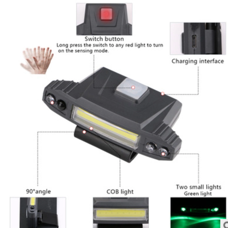 Batería recargable de mazorca con Mini Clip Interruptor del sensor de luz de la tapa