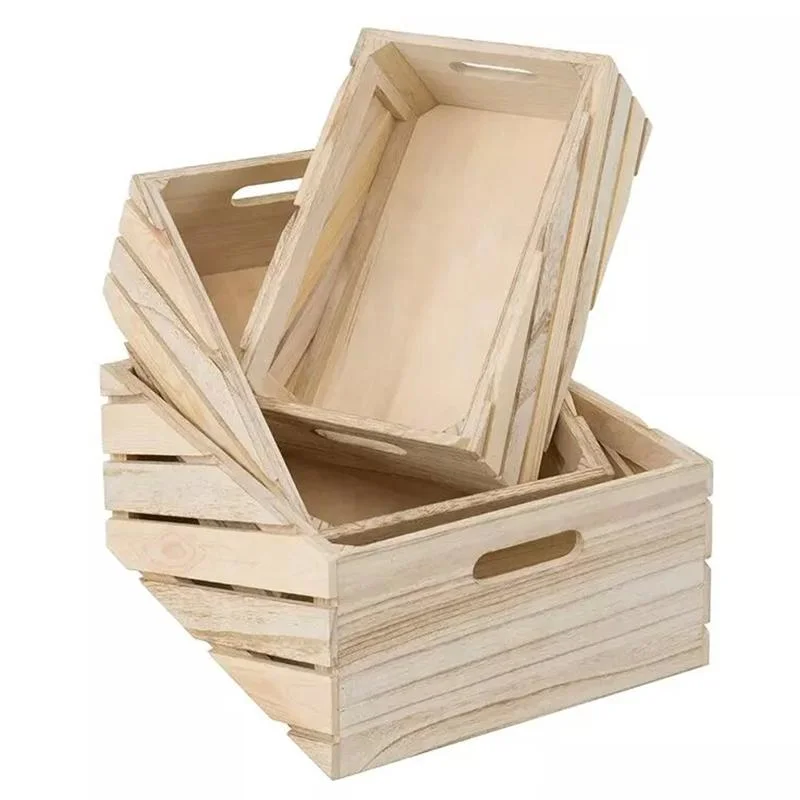 Nesting Wooden Crates 16 X 12 Wall Mounted Wooden Basket Storage Crate Wooden Crate Box for Storage Display Riser