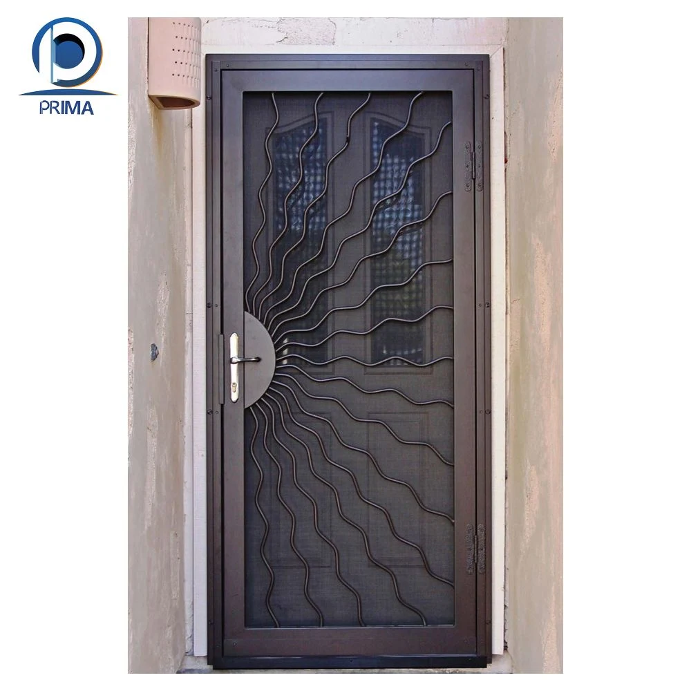 Luxury Metal Door Design Glass Steel Door Wrought Iron Safety Door