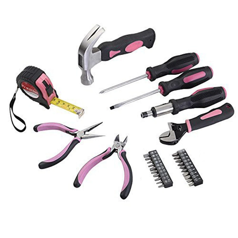 Bonito 11pcs Ladies' Home Kit de reparing Pink hardware Herramientas, juego de herramientas de mano