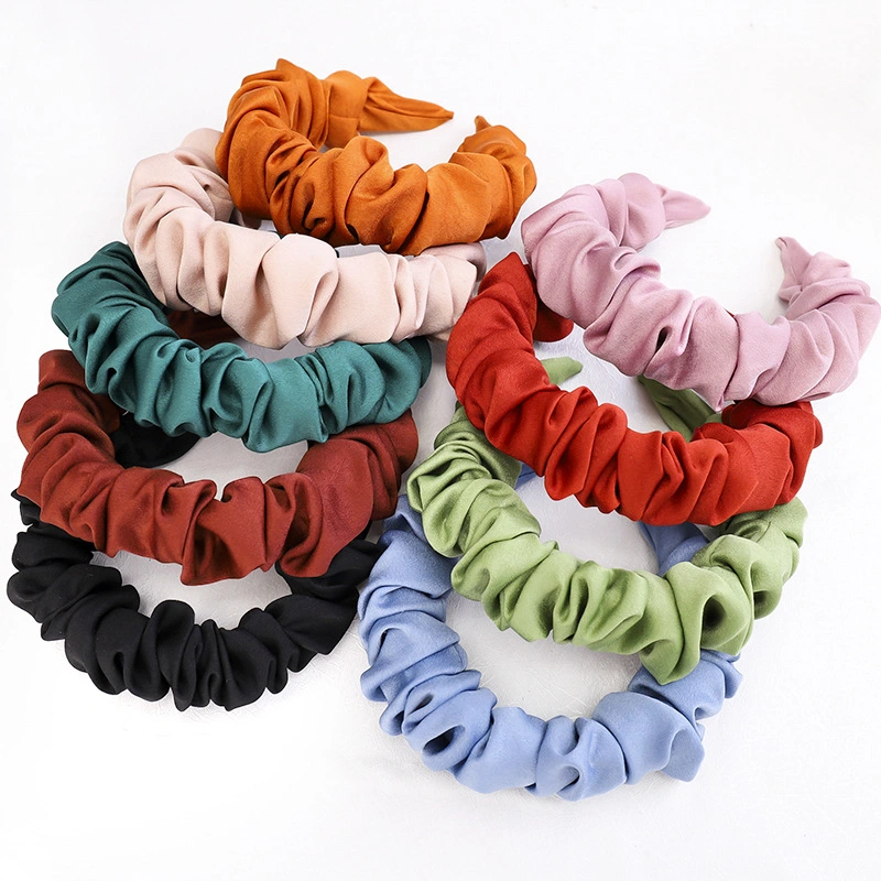 Hot Selling Ruffled Hair Bands Cute Lady Soft Cloth Hundred Match Hair Accessories