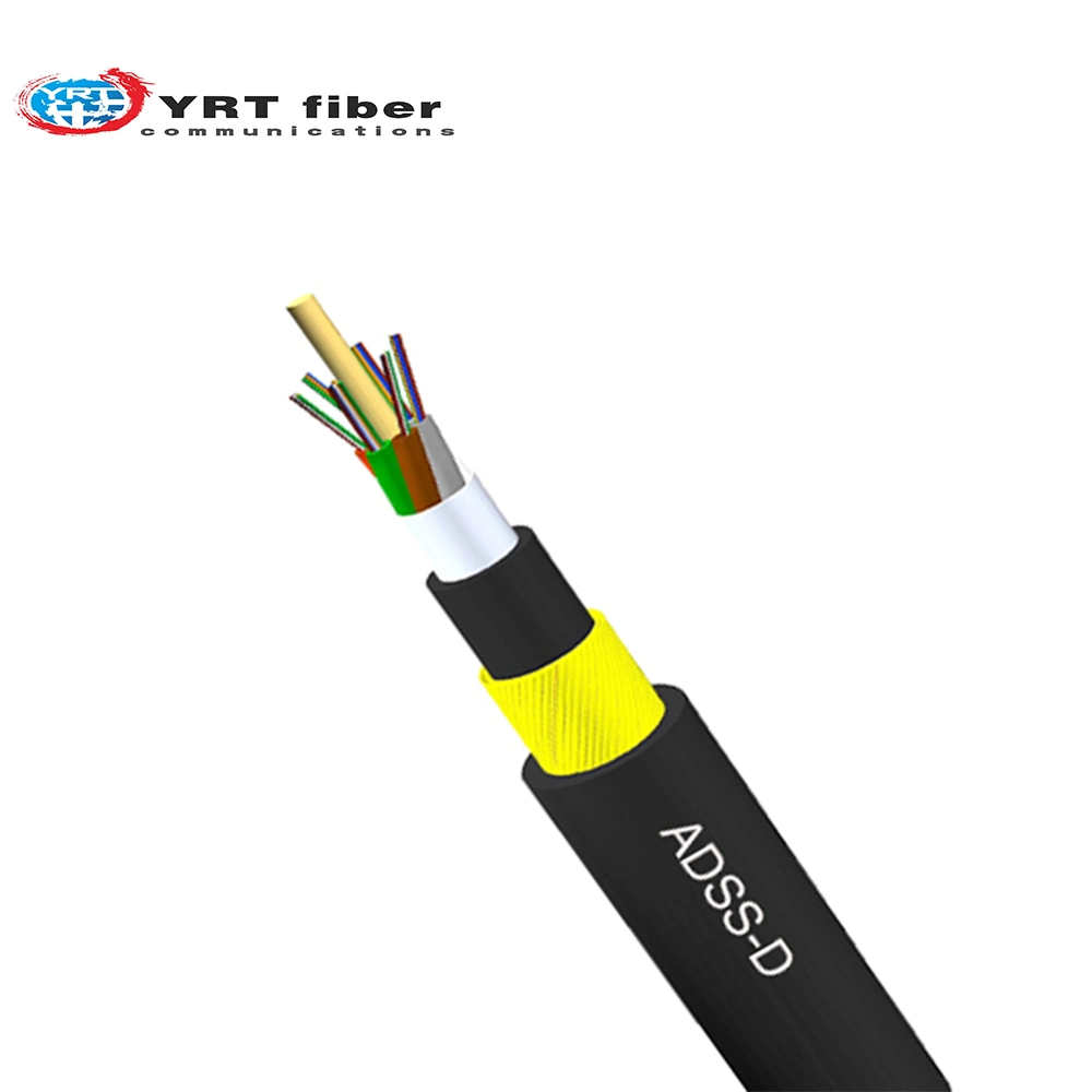 ADSS Single-Mode 24-Core PE Outer Sheath Non-Metallic Self-Supporting Rubber Optical Cable