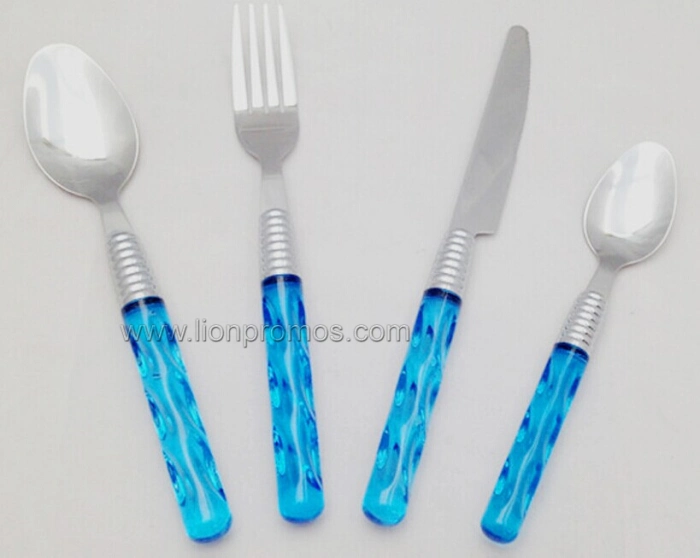 Supermarket Logo Branded Kitchenware Spoon Fork, Knife Set