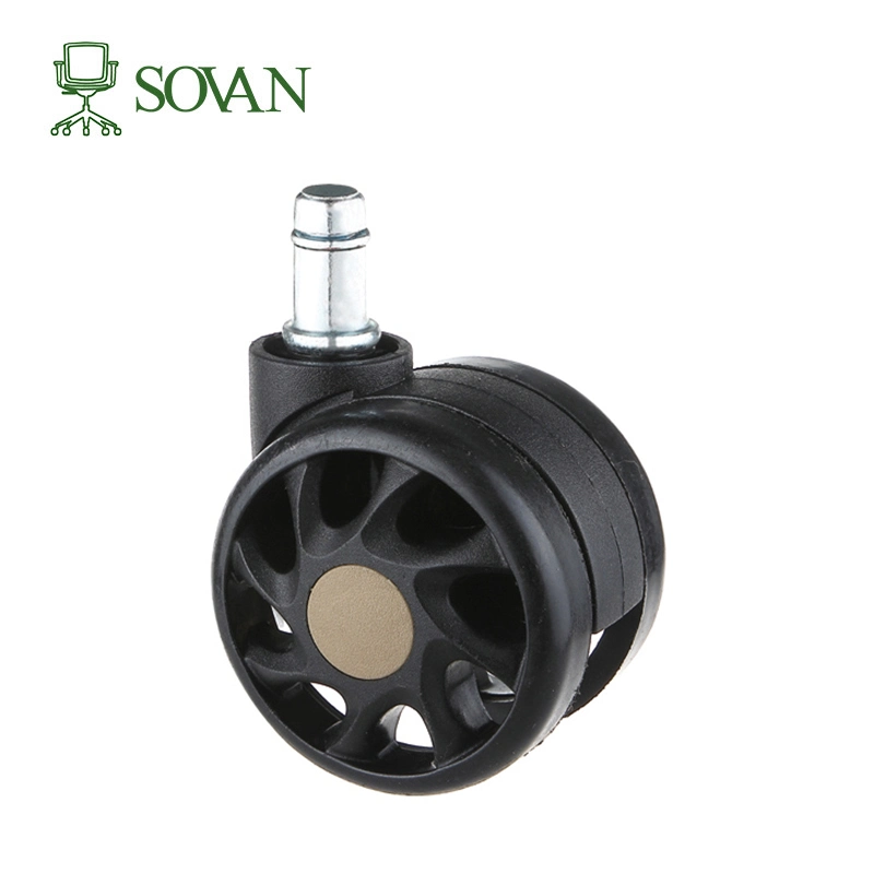 Sovan Plastic Wheel Cups 60mm Plate with Brake Furniture Castor Ball Caster Wheel for Sofa Swivel Office Chair Wheels Caster