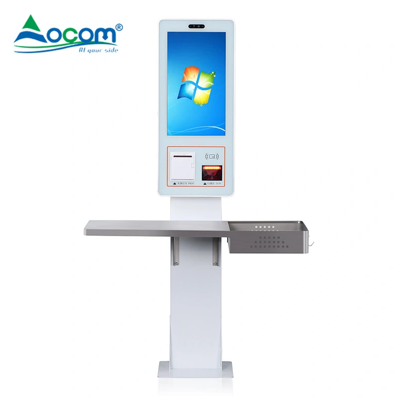 21.5 بوصة خدمة ذاتية طلب شراء Kiosk نظام الصراف الأنقدية آلة البيع أكشاك دفع لمطاعم الوجبات السريعة