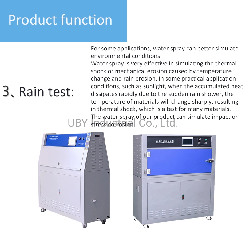 Chambre d'essai de vieillissement à la lumière des UV de la lampe UV, chambre d'essai de vieillissement à la lumière de l'asphalte, testeur UV, équipement d'essai de vieillissement accéléré aux UV.