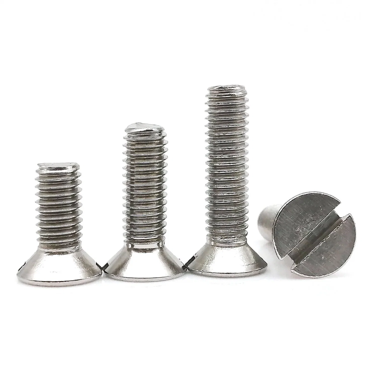 Stainless Steel Metric Threaded Slotted Screw Flat Countersunk Head Machine Screw Bolt