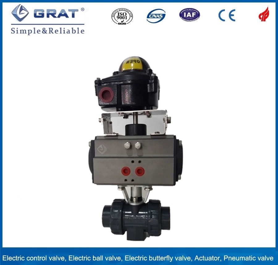 2 Way Full Port 24V DC Motor Operated UPVC Plastic True Union Ball Valve