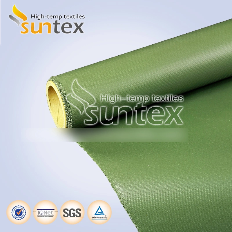 Silicone Shrink Tunnel Curtain Silicone Coated Glass Fabric High Temperature Resistant