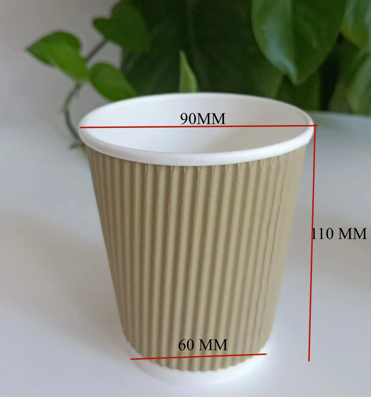 Factory Regular Base Supply Disposable Double or Ripple Wall Paper Cup 12 Oz 280g-320g+18 PE+250