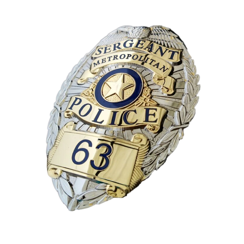 Custom Personalized Metal Detective Officer Sheriff Security Military Us Police Badge of Honor Magnetic Emblem Enamel Chaplain Public Safety Lapel Pin Badge