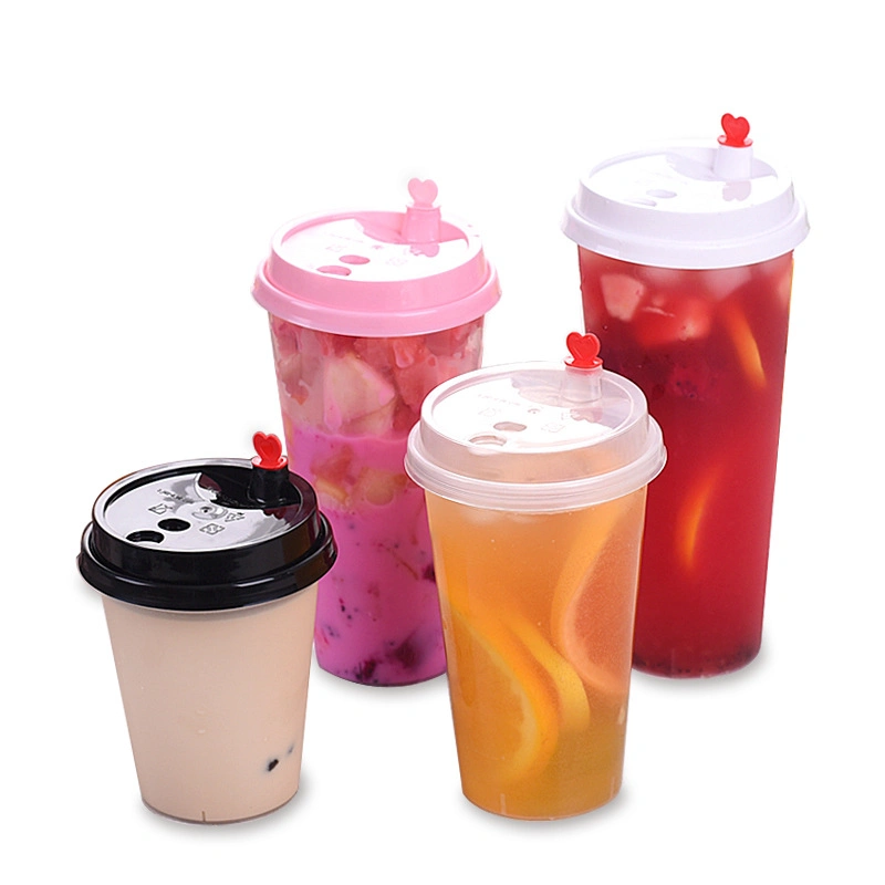 Custom Clear 12, 16, 20, 24oz PP/Pet/PLA Transparent Disposable Plastic Cup with Lids