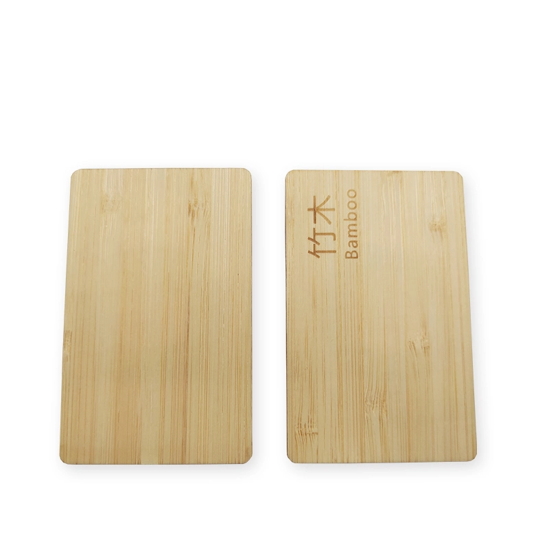Commerce de gros Ntag215 puce RFID en bois de Bambou Carte clé